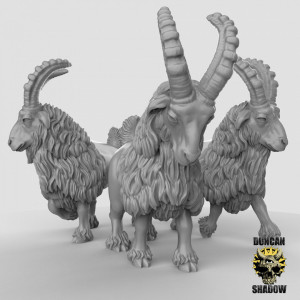 Impression 3D figurines jeux de rôle D&D, Saga, 9th Age, Goats