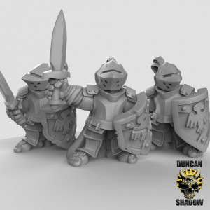 Impression 3D figurines jeux de rôle D&D, Saga, 9th Age, Halfling Paladins