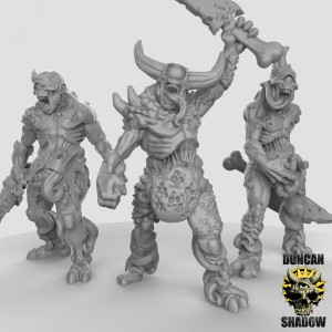 Impression 3D figurines jeux de rôle D&D, Saga, 9th Age, Plague Demons with Swor