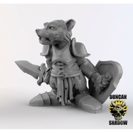 Figurines Anthropomorphes Duncan Shadow – Impression 3D pour Wargames et Jeux de Rôle
