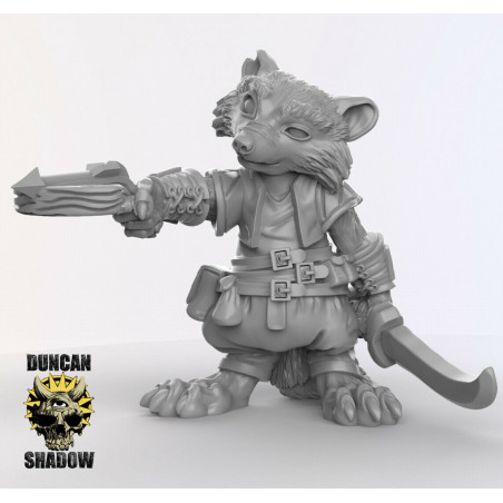 Figurines Anthropomorphes Duncan Shadow – Impression 3D pour Wargames et Jeux de Rôle
