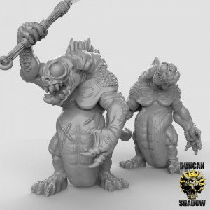 Impression 3D figurines jeux de rôle D&D, Saga, 9th Age, Fish Giants