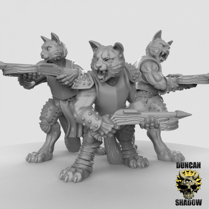 Figurines Anthropomorphes Duncan Shadow – Impression 3D pour Wargames et Jeux de Rôle
