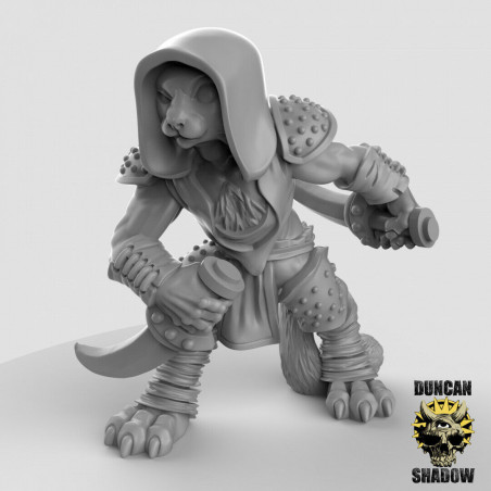 Figurines Anthropomorphes Duncan Shadow – Impression 3D pour Wargames et Jeux de Rôle
