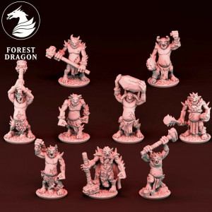 Forest Dragon impréssion 3d--Chaos Troll -Echelle 10MM