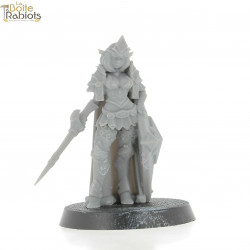 3D figurine 28mm Jeux de Rôle/9th age/Cthulu-Guerrière bouclier 1