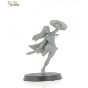 3D figurine 28mm Jeux de Rôle/9th age/Cthulu-Guerriere bouclier rond