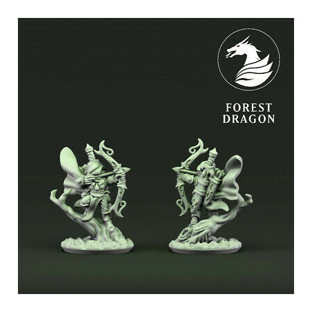 Forest Dragon impréssion 3d--Wood  elves- Rangers heros-Echelle 15mm