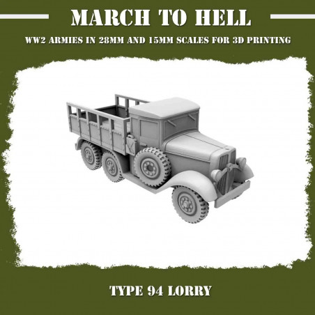 Véhicules Japonais 3D – Wargame WW2 – Figurines Résine 28mm et 15mm
