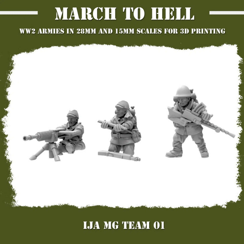 Infanterie Japonaise 3D – Wargame WW2 – Figurines 28mm et 15mm
