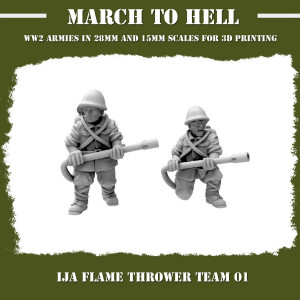 Impréssion 3D Figurines WWII Armée Japonaise Flame thrower team