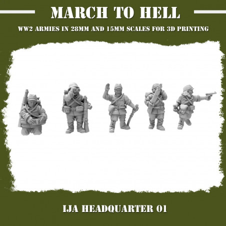 Infanterie Japonaise 3D – Wargame WW2 – Figurines 28mm et 15mm
