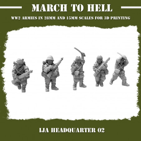 Infanterie Japonaise 3D – Wargame WW2 – Figurines 28mm et 15mm
