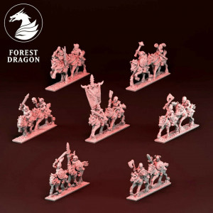 Forest Dragon Minihammer Impression 3D 10mm Chaos light cavalry