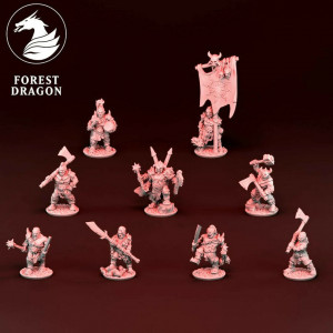 Forest Dragon impréssion 3d--Chaos Ogres 2-Echelle 10MM