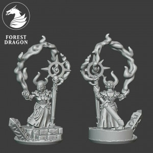 Forest Dragon impréssion 3d- Sorcier du chaos Echelle 10MM