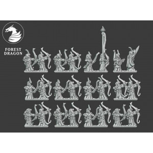 Forest Dragon Minihammer Impression 3D  High elves bowmen 15mm