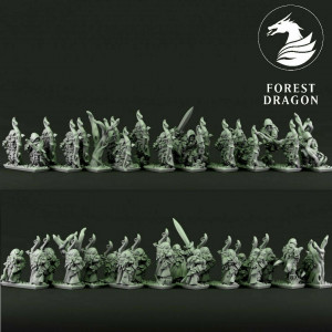 Forest Dragon Minihammer Impression 3D 15mmWood elves bowmen Rangers