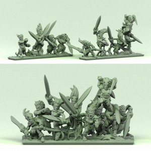 Forest Dragon Minihammer Impression 3D 15mmWood elves Wardancers