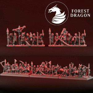 Forest Dragon Minihammer Impression 3D 10mm Undead Zombies 15mm