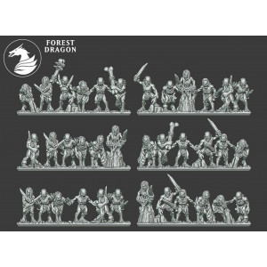 Forest Dragon Minihammer Impression 3D 10mm Undead ghouls 15mm