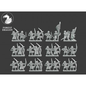 Forest Dragon Minihammer Impression 3D 10mm Bretonnian Bowmen