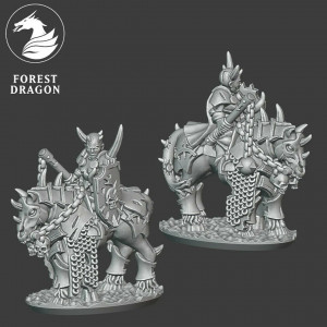 Forest Dragon impréssion 3d- Seigneur du chaos a cheval 2