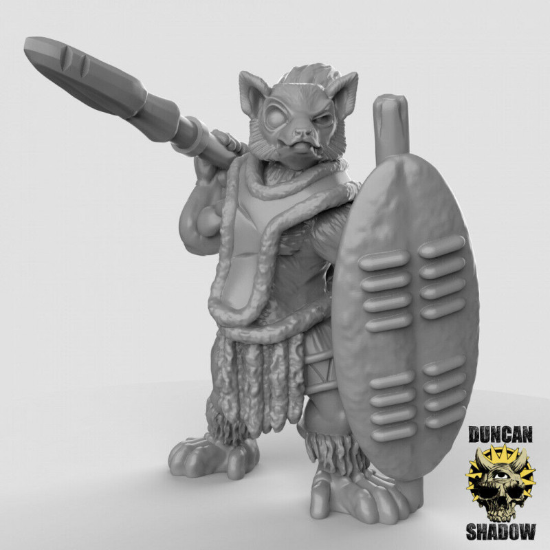 Figurines Anthropomorphes Duncan Shadow – Impression 3D pour Wargames et Jeux de Rôle
