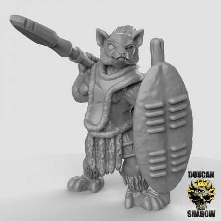 Figurines Anthropomorphes Duncan Shadow – Impression 3D pour Wargames et Jeux de Rôle
