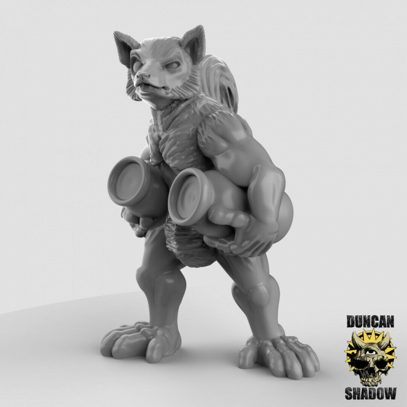Figurines Anthropomorphes Duncan Shadow – Impression 3D pour Wargames et Jeux de Rôle
