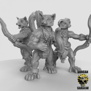 Impression 3D figurines jeux de rôle D&D, Saga, 9th Age,Lemur with Bows