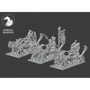 Forest Dragon impréssion 3d-High elves-Chars x 3 15mm