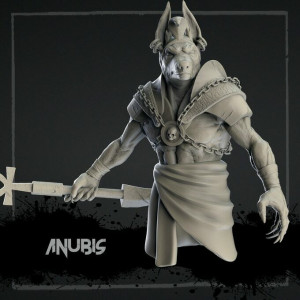 Buste résine taille 10cm  - Anubis