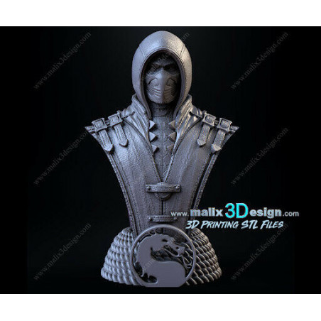 Buste scorpion impression 3D resine, taille 18cm ( non peint ) (non peint)