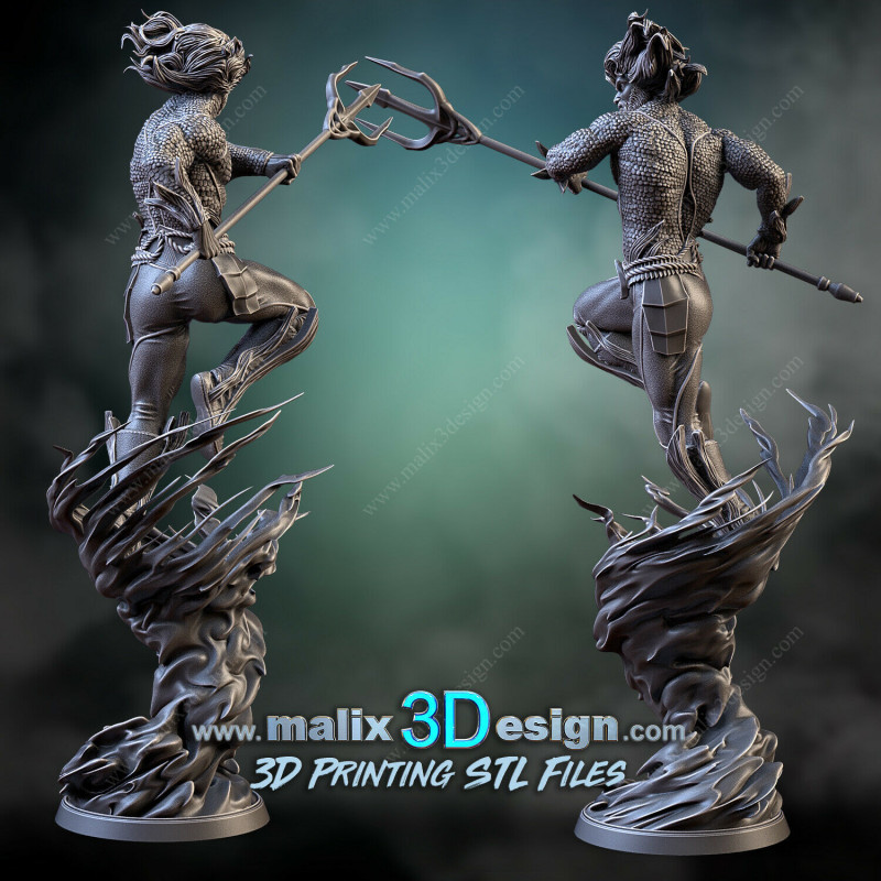 Aquaman impression 3D résine  18cm  (non peint)