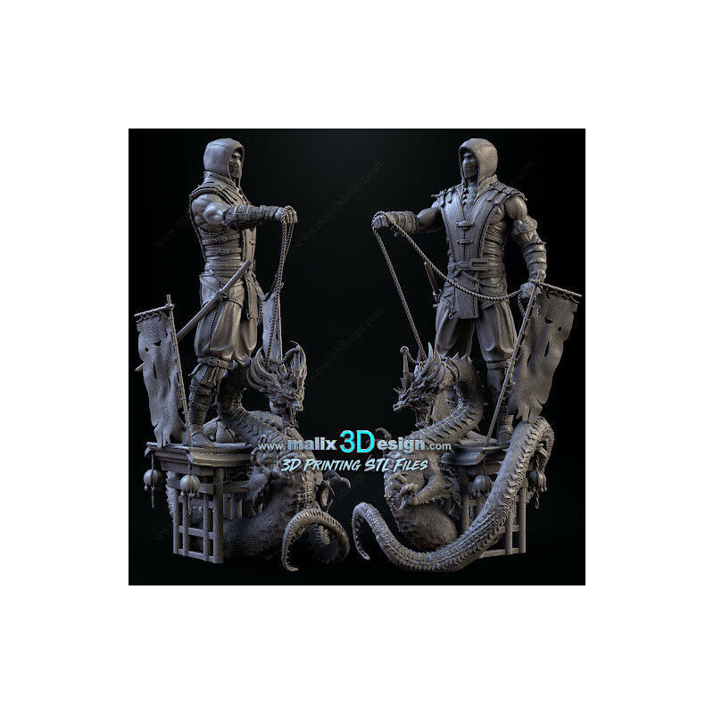 Scorpion figurine impression 3D résine  18cm  (non peint)