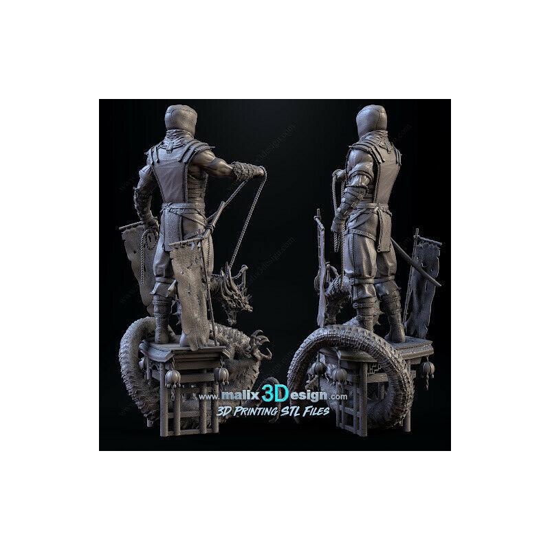 Scorpion figurine impression 3D résine  18cm  (non peint)