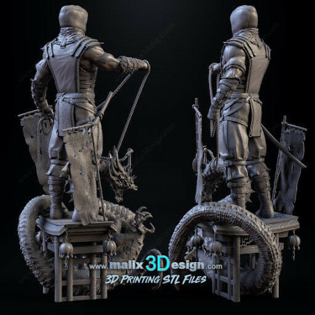 Scorpion figurine impression 3D résine  18cm  (non peint)