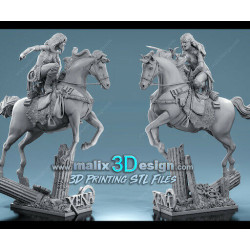 Xena figurine imprimée en 3D résine Taille 18cm (non peint)Xena impression 3D résine  18cm  (non peint)