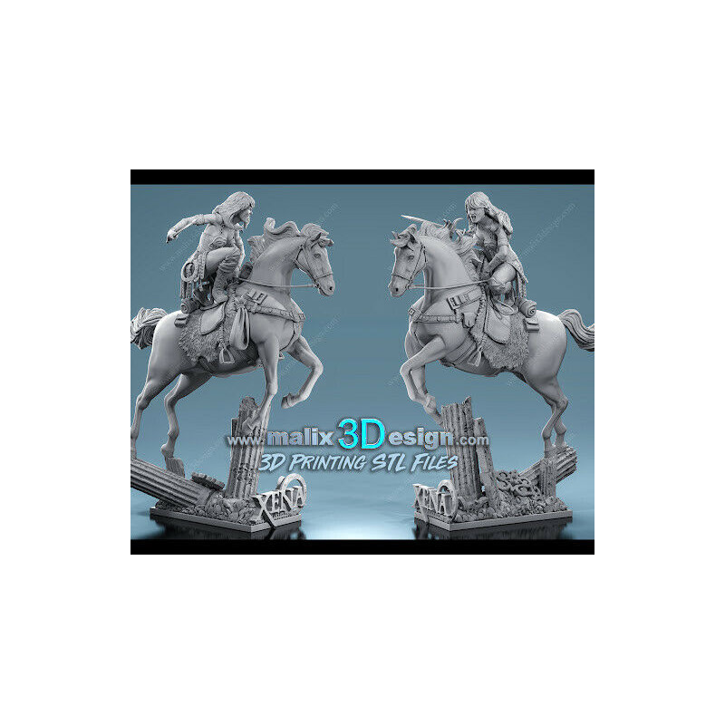 Xena figurine imprimée en 3D résine Taille 18cm (non peint)Xena impression 3D résine  18cm  (non peint)