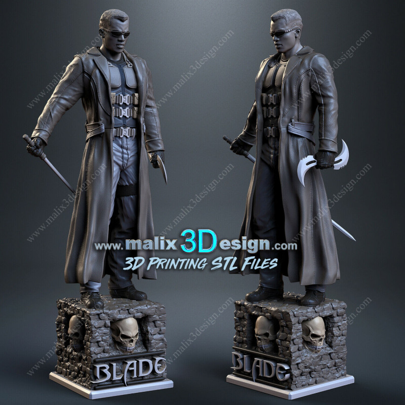 Blade figurine impression 3D résine taille 18cm ( non peint ) (non peint)