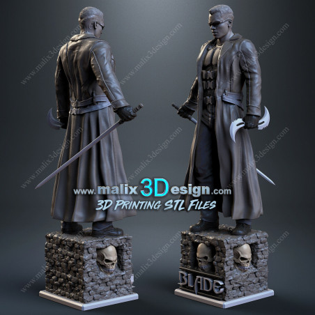 Blade figurine impression 3D résine taille 18cm ( non peint ) (non peint)