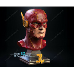 Buste flash impression 3D résine  18cm  (non peint)