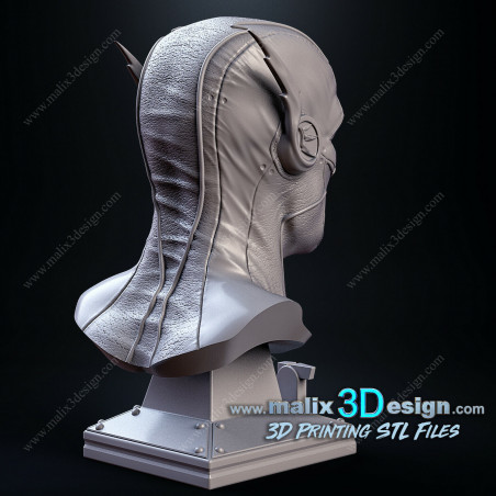 Buste flash impression 3D résine  18cm  (non peint)