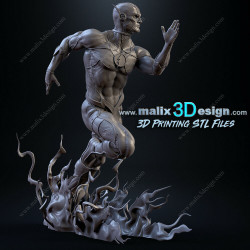 Flash figurine impression 3D résine  18cm  (non peint) (2)