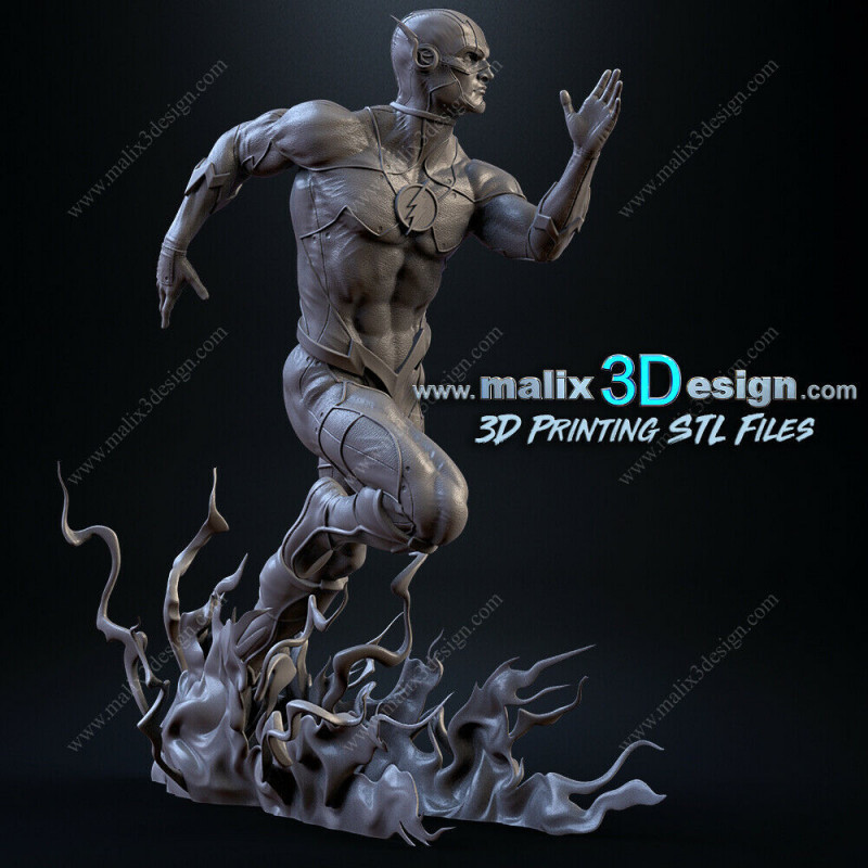 Flash figurine impression 3D résine  18cm  (non peint) Flash figurine impression 3D résine  18cm  (non peint)