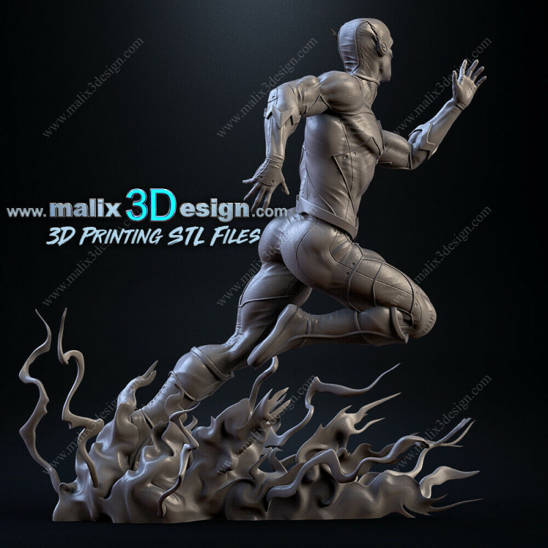 Flash figurine impression 3D résine  18cm  (non peint)