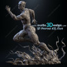 Flash figurine impression 3D résine  18cm  (non peint)