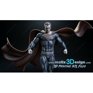 Super man figurine imprimée en 3D résine Taille 18cm (non peint)
