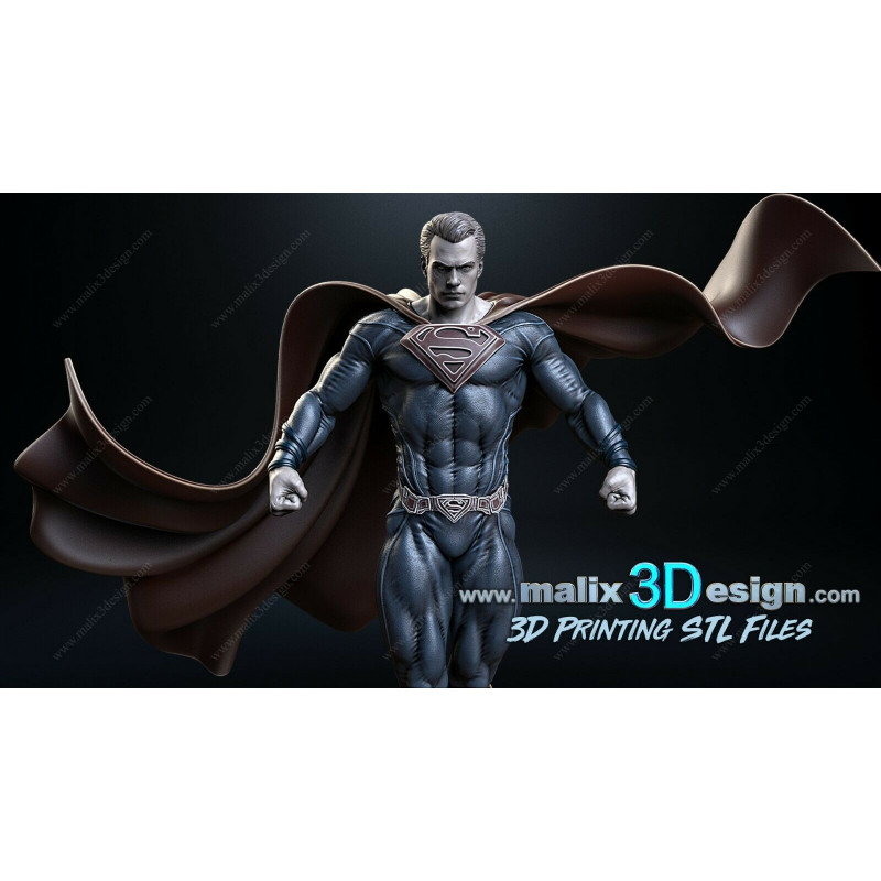 Super man figurine impression 3D résine  18cm  (non peint)